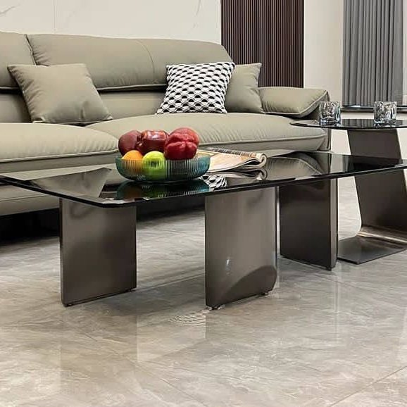 Glass rectangle center table