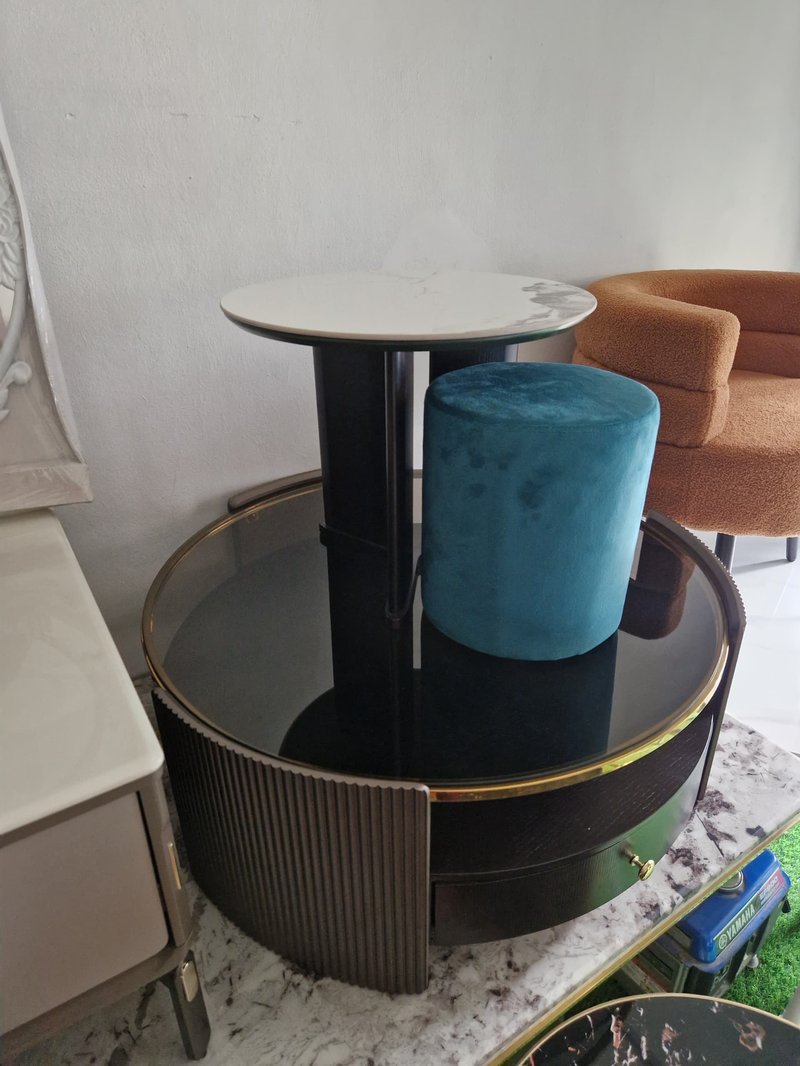 Center table with side stool and stool