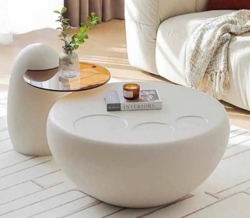 Cream Nordic centre table