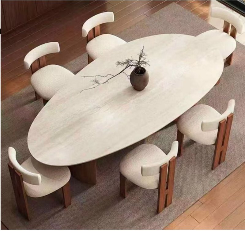 Unique wooden base dining table
