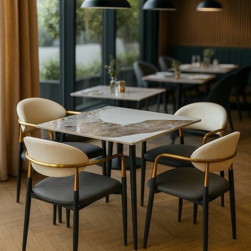 Restaurant chair with table 1