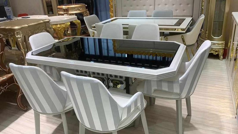 Prestige Contemporary 6-Seater Dining Table and Chair Set for Stylish Dining Spaces