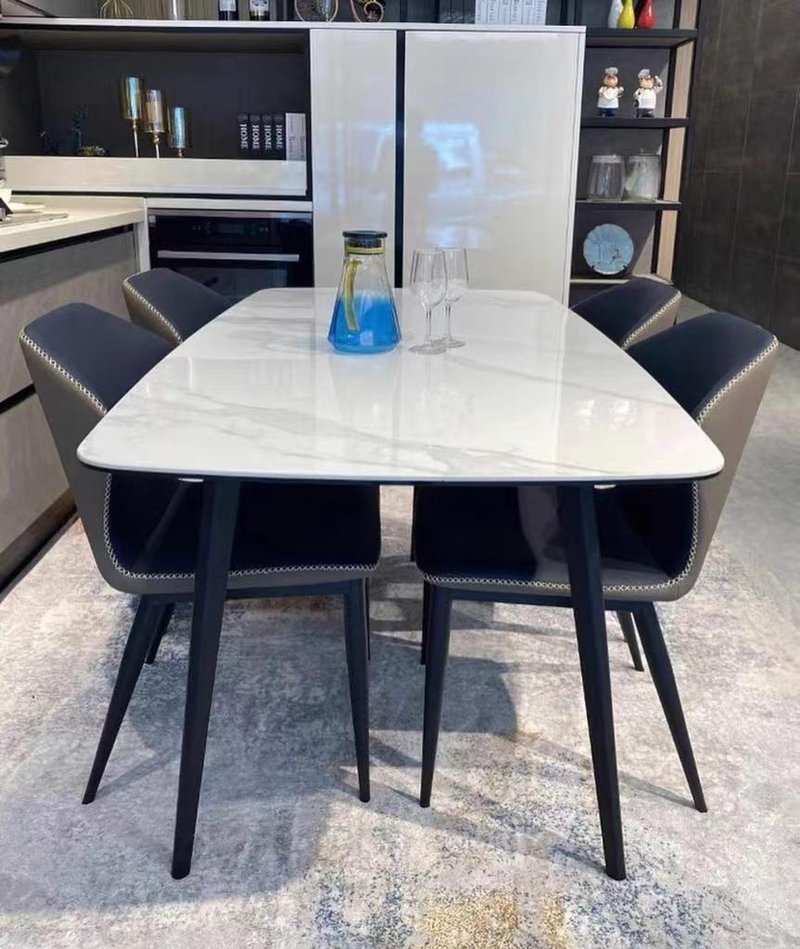 Stylish Executive 6-Seater Dining Table and Chair Set with Modern Finish