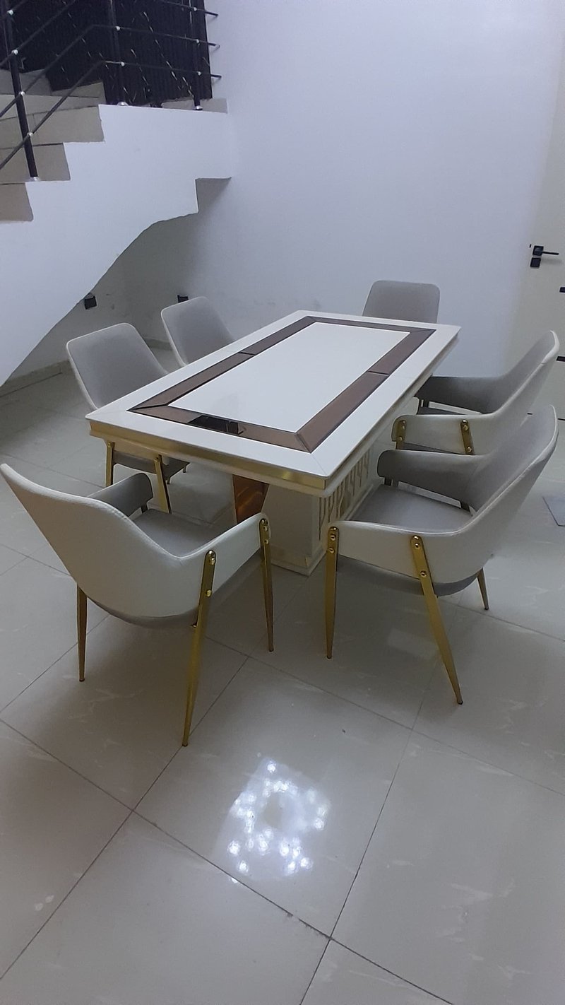 Premium Contemporary 6-Seater Dining Table and Chair Set for Modern Homes