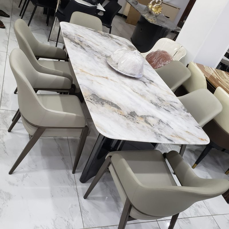Refined Modern Dining Furniture Set with Durable Table and Comfort-Fit Chairs