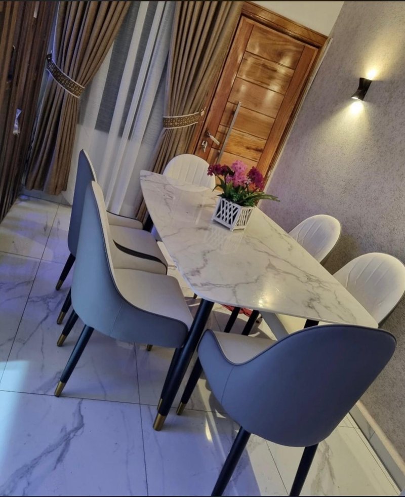 Sleek Modern Dining Table for Family Meals, Gatherings, and Everyday Comfort