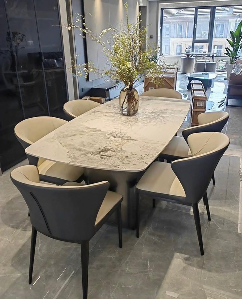 Sleek Contemporary Dining Table for Family Meals, Gatherings, and Everyday Comfort