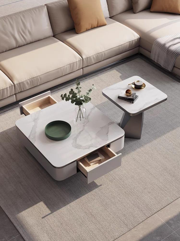 Square center table with storage - Image 1