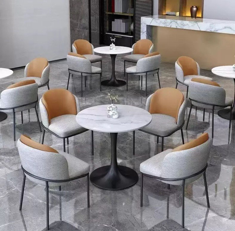 Restaurant chair with table - Image 1