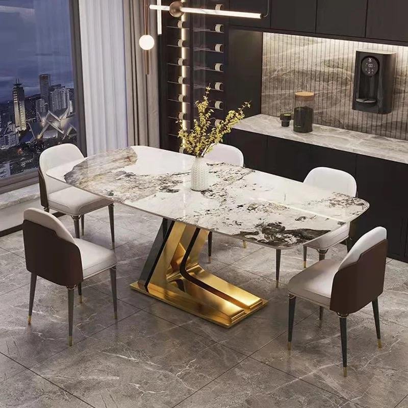 Contemporary Executive 6-Seater Dining Table and Chair Set for Elegant Interiors - Image 1